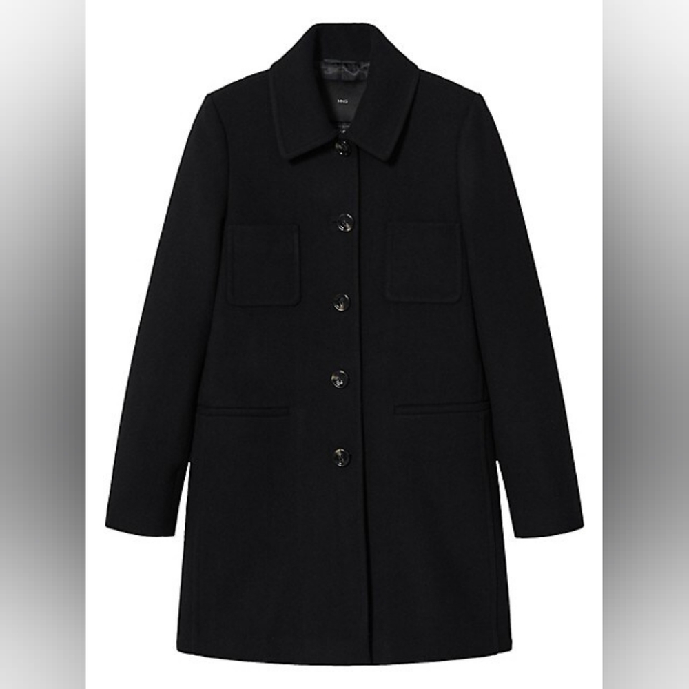 Mango Bardot Wool Coat xs